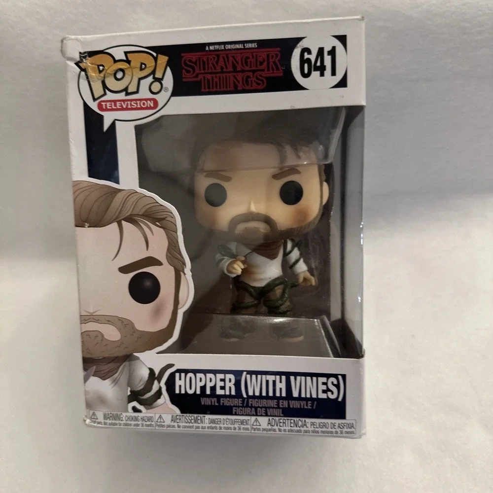 Funko Pop! Television Stranger Things Hopper (With Vines) #641 Vinyl Box
